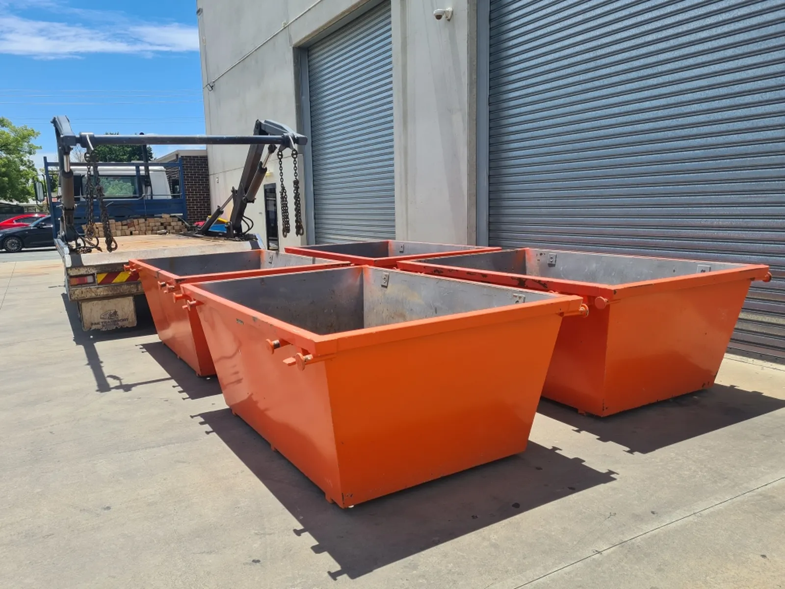 Skip bins ready for delivery